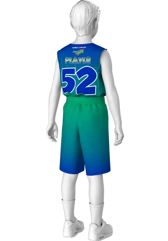 BSK-K01.1 Баскетболист Детский Майка BSK-M-M-К01-1 и Шорты BSK-Ш-М-К03 Спина